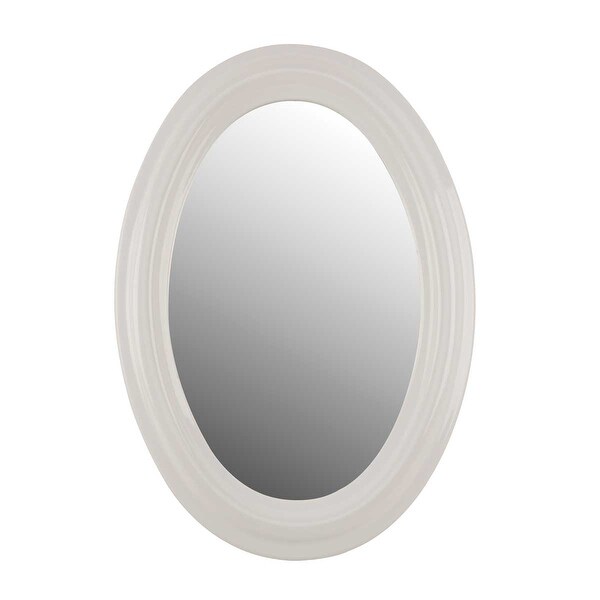 Bathroom Mirror White Porcelain Frame Oval | Renovator's Supply