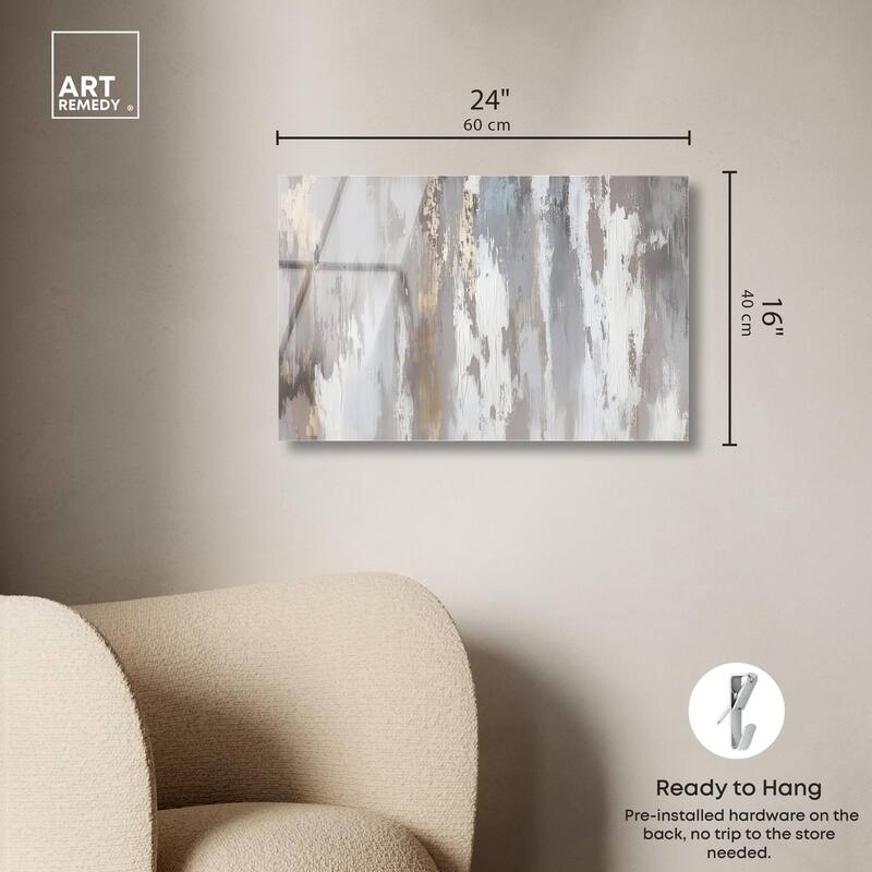 Flooding Gold I Acrylic by Art Remedy, Ready to Hang