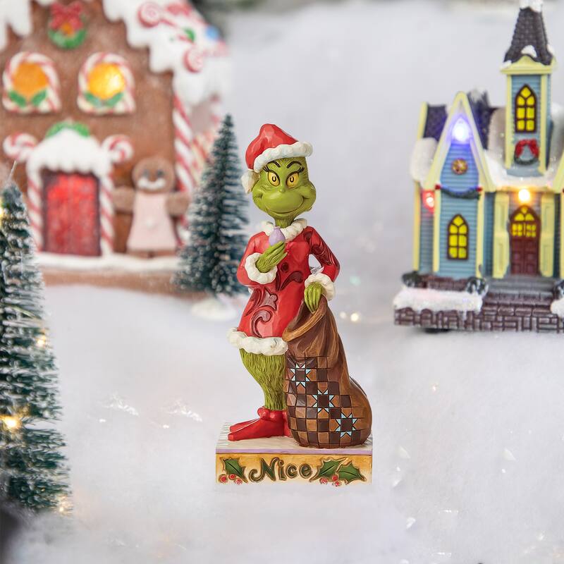Dept 56 Two Sided Naughty and Nice Grinch Christmas Figure