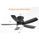 preview thumbnail 26 of 27, Sofucor 42'' Gold Flush Mount Ceiling Fan Lights Kit with Remote Quiet Reversible DC - 42