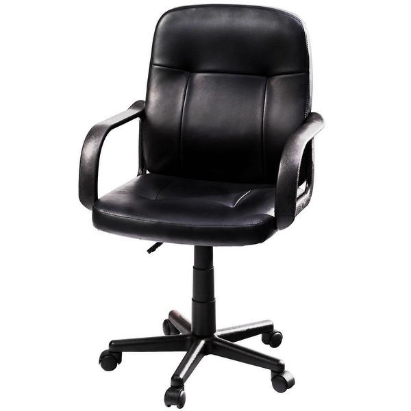 Costway Ergonomic PU Leather Midback Executive Computer Best Desk Task Office Chair