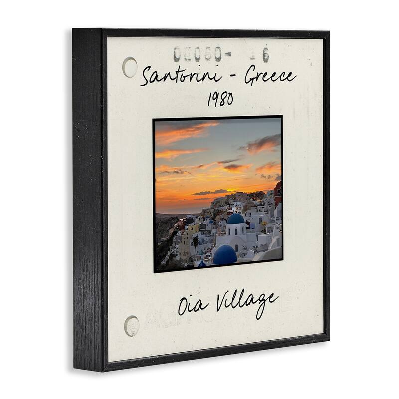 Stupell Greece Travel City View Framed Giclee Art Design By Val Rhodes