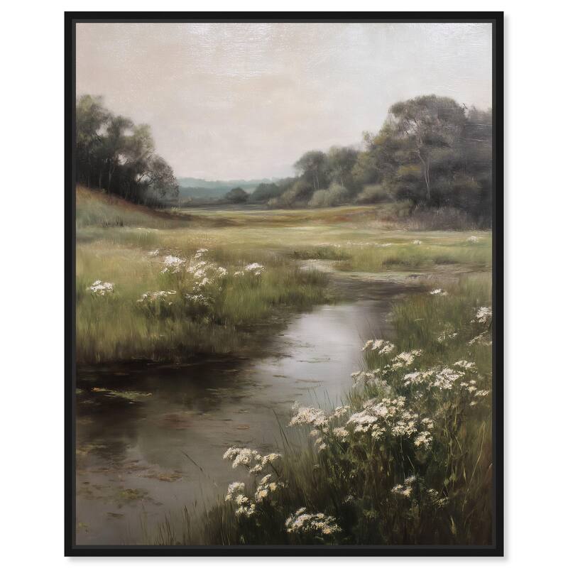 Quiet Waters Canvas by Art Remedy - Black - 30" x 36"