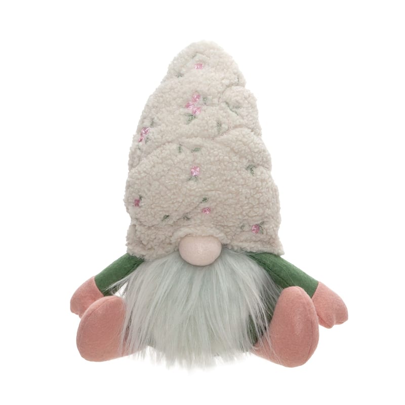 Floral Hat Sitting Gnome