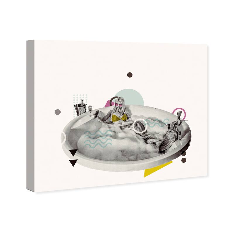 Wynwood Studio 'Mermaid Editorial' Fashion and Glam Wall Art Canvas Print Lifestyle - White, Gray