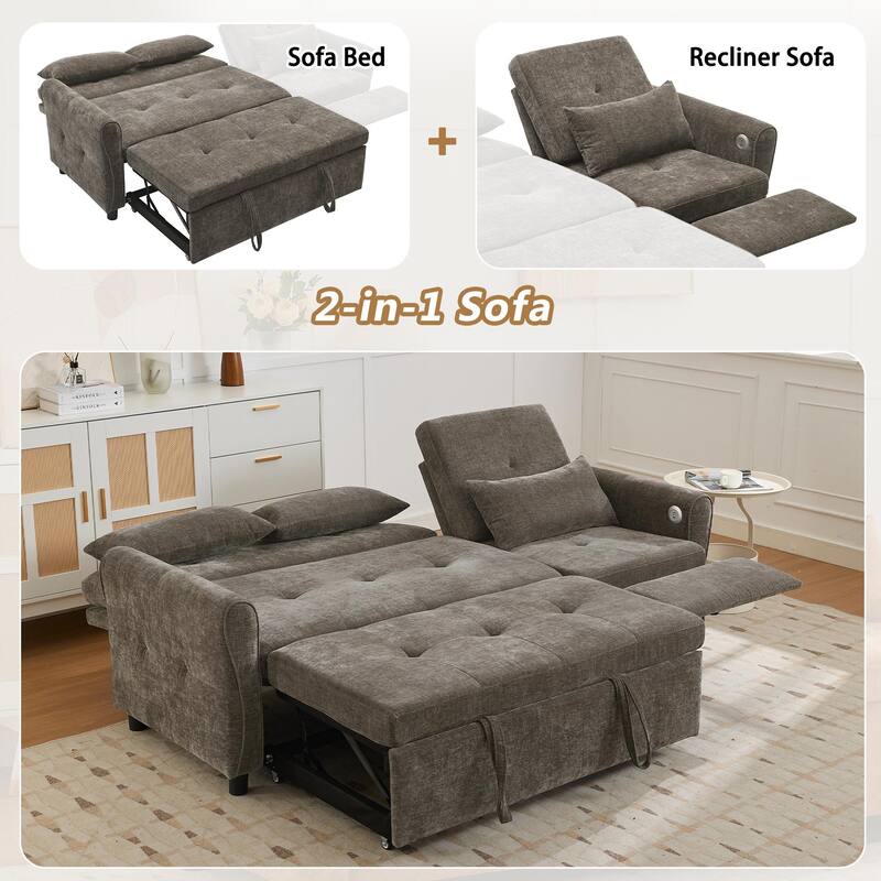 2-in-1 Sofa 82-inch three-person sofa