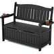 preview thumbnail 52 of 50, WINSOON All-Weather HIPS Outdoor Garden Bench, 56" Adirondack Outdoor Patio Bench Storage-Black