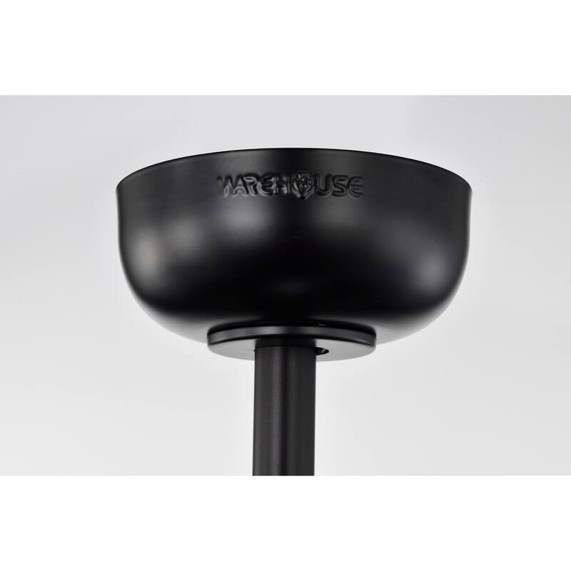 Nicklas 26-inch Matte Black and Imitation Wood 6 Lights 3 Blades Lighted Ceiling Fan with Remote