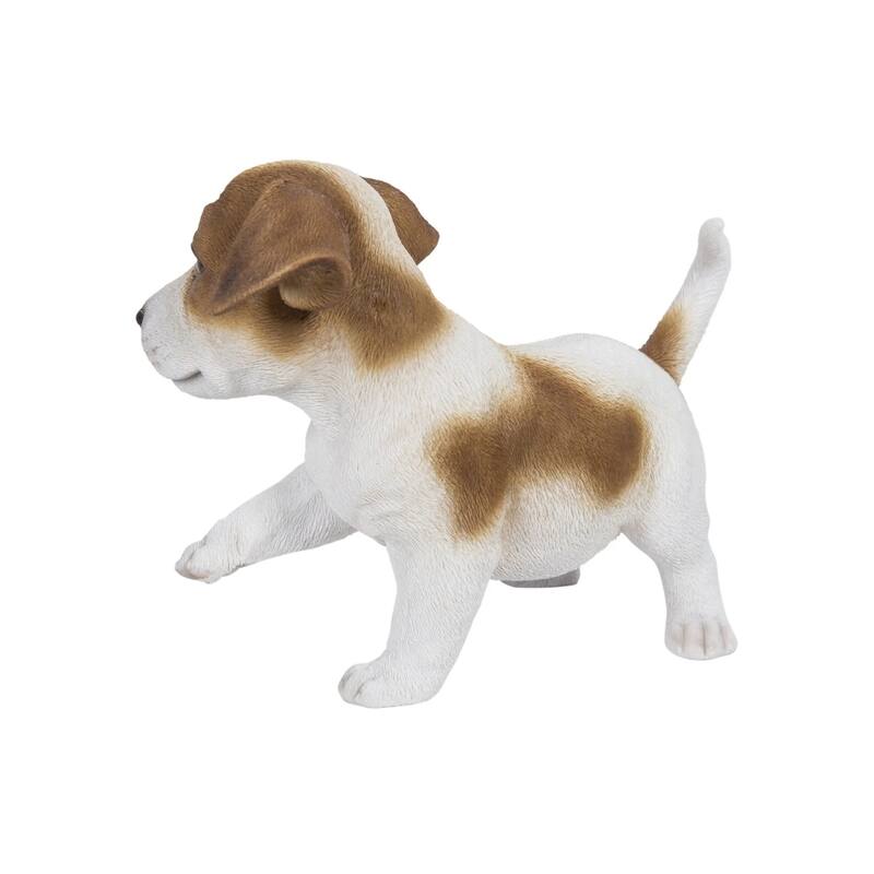 8.75" playing jack russell puppy outdoor garden statue