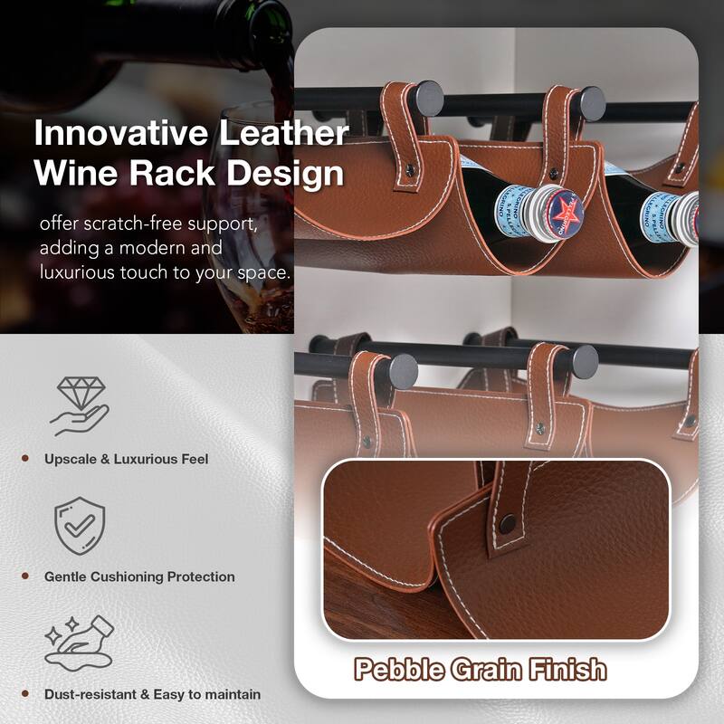 Farmhouse Wine Cabinet with Storage Cabinets