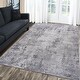 preview thumbnail 2 of 5, LOOM & LUXE Collection 6X9 Light Grey/Abstract Non-Shedding Area Rug - 93" D x 79" W x 0.35" H