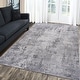 preview thumbnail 8 of 7, LOOM & LUXE Collection Light Grey/Abstract Non-Shedding Area Rug