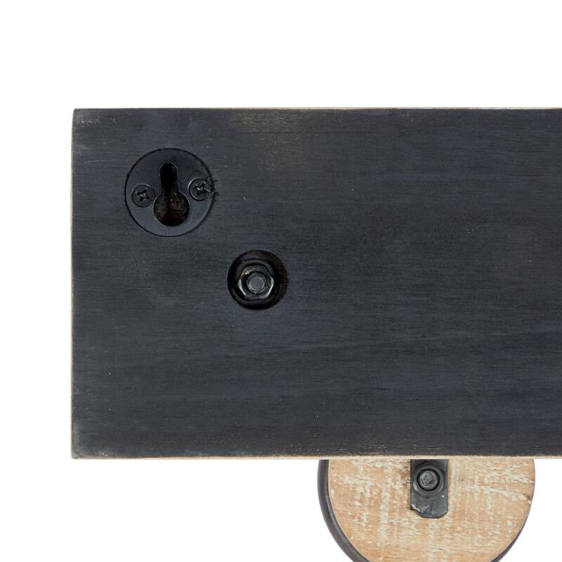 Wood 3 Hanger Wall Hook - Brown - Roche River Decor