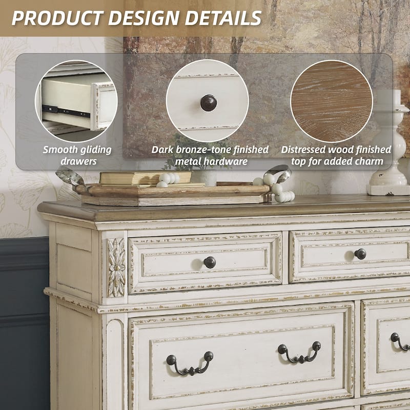 The Gray Barn Nettle Bank Off-white Wood Dresser