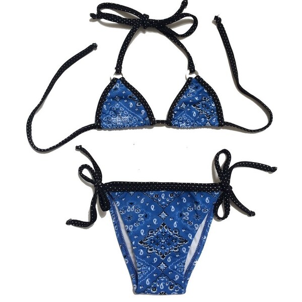 blue bandana swimsuit