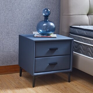 Nightstand Blue gray Bedside Cabinet for Living Room Lamp Table - Bed ...