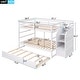 preview thumbnail 38 of 67, Bunk Bed with Twin Size Trundle and 3 Storage Stairs
