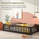 preview thumbnail 15 of 78, Twin/Full/Queen Size Floor Bed with Safety Guardrails, Toddler Floor Bed for Girls and Boys