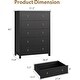 preview thumbnail 12 of 18, Rattan Dresser Storage Cabinet for Bedroom Living Room, Black