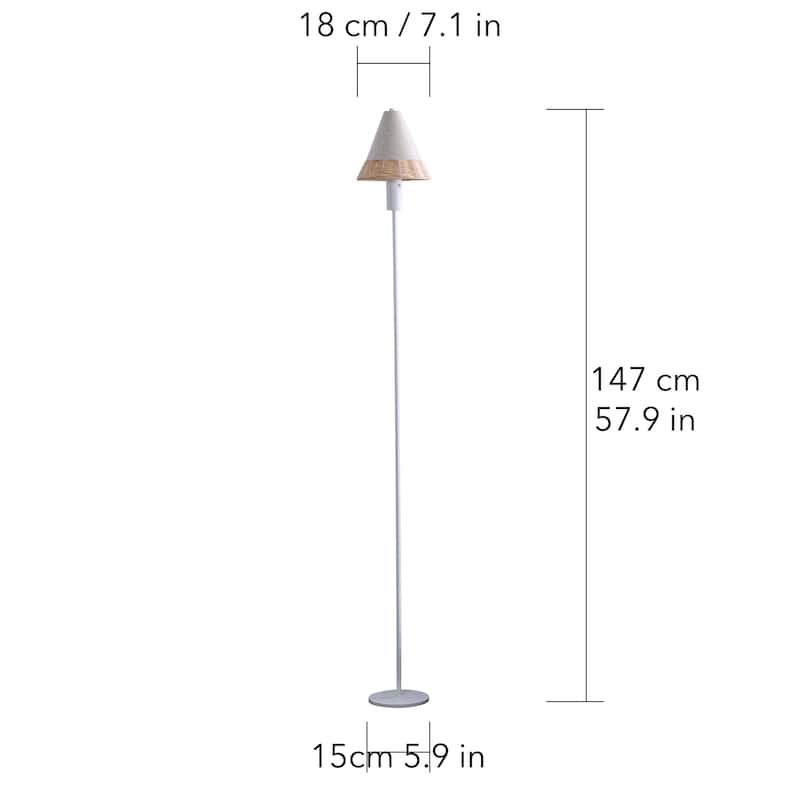 Minimal Rechargeable Rattan floor lamp