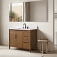 preview thumbnail 64 of 72, Vanity Art Lucerne Freestanding Bathroom Vanity with Stone Top, Hidden Power Station, Hair Dryer Holder, USB Charging Shelf