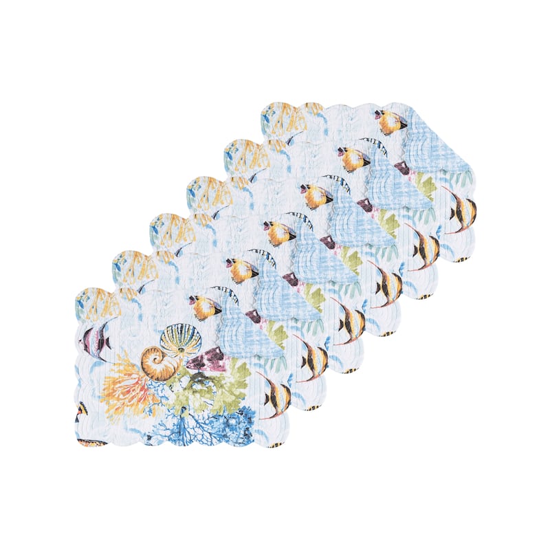 Makena Beach Quilted Placemat Set 6
