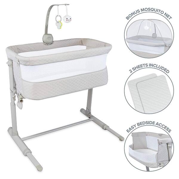 Shop Lil Jumbl Baby Bedside Bassinet Standalone Crib Co