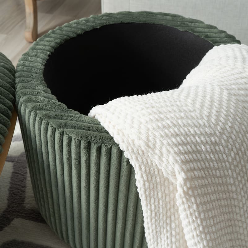 Rue Sherpa/Corduroy Storage Ottoman