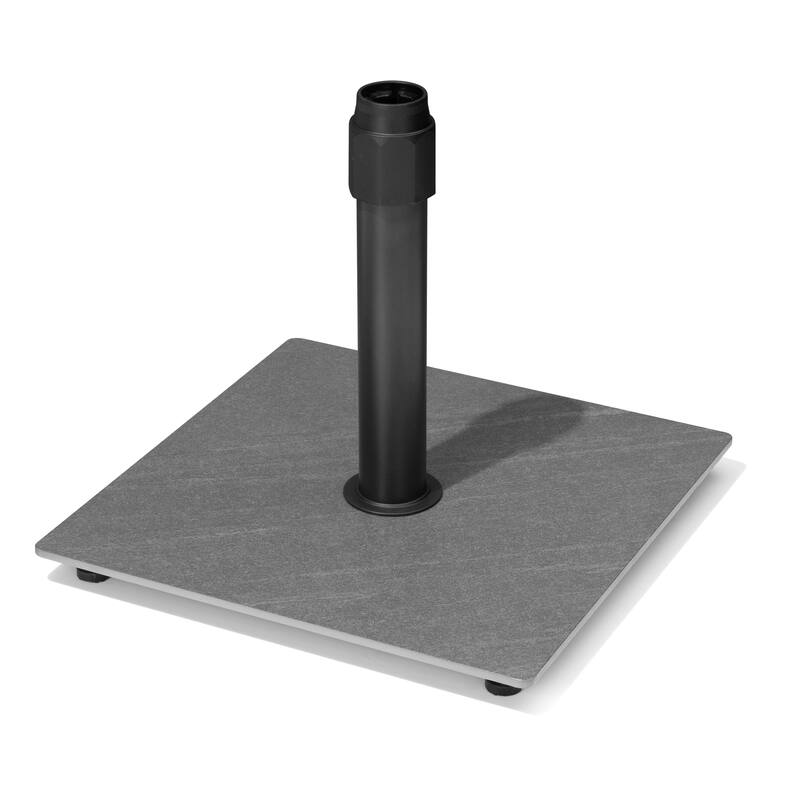 VredHom 30lbs Steel Umbrella Base Weighted Patio Stand for Outdoor - 17.71 in L x 17.71 in W x 15.75 in H - Grey
