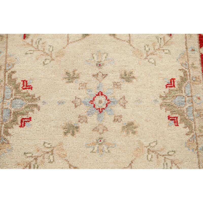 Vegetable Dye Peshawar Chobi Wool Runner Rug Handmade Oriental Carpet - 2'9" x 9'8"