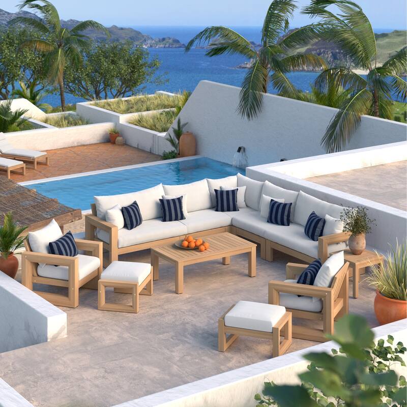 Benson 11 Piece Sunbrella Outdoor Patio Estate Collection