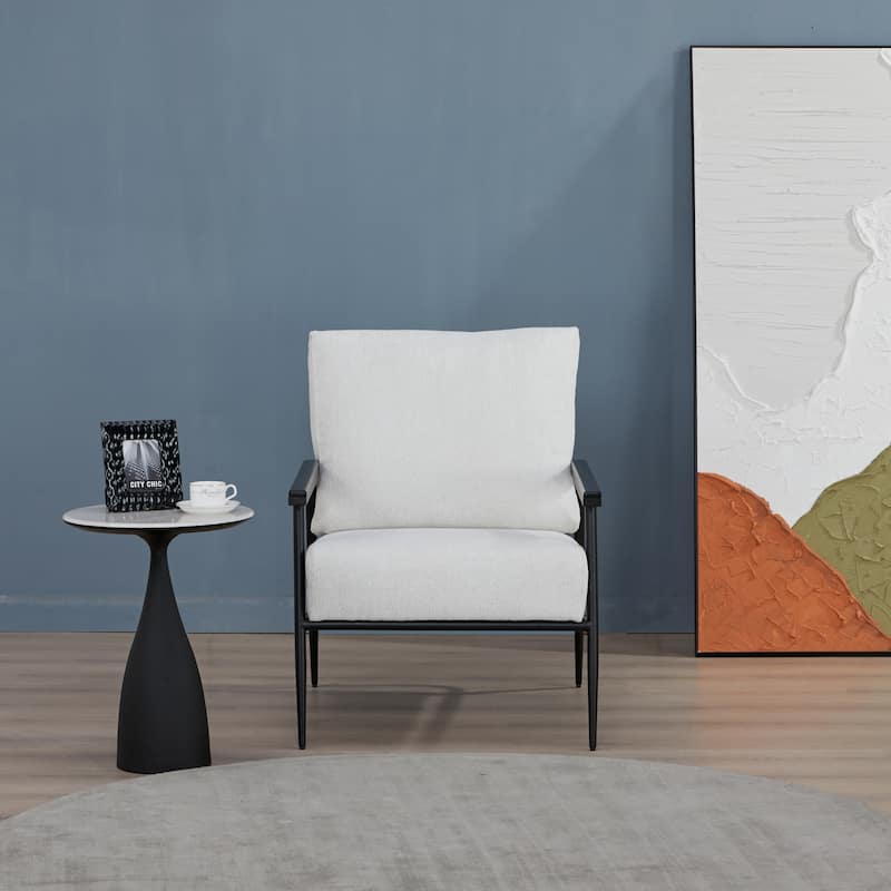 Artdeco Home Parker Accent Chair - Sherpa Ivory