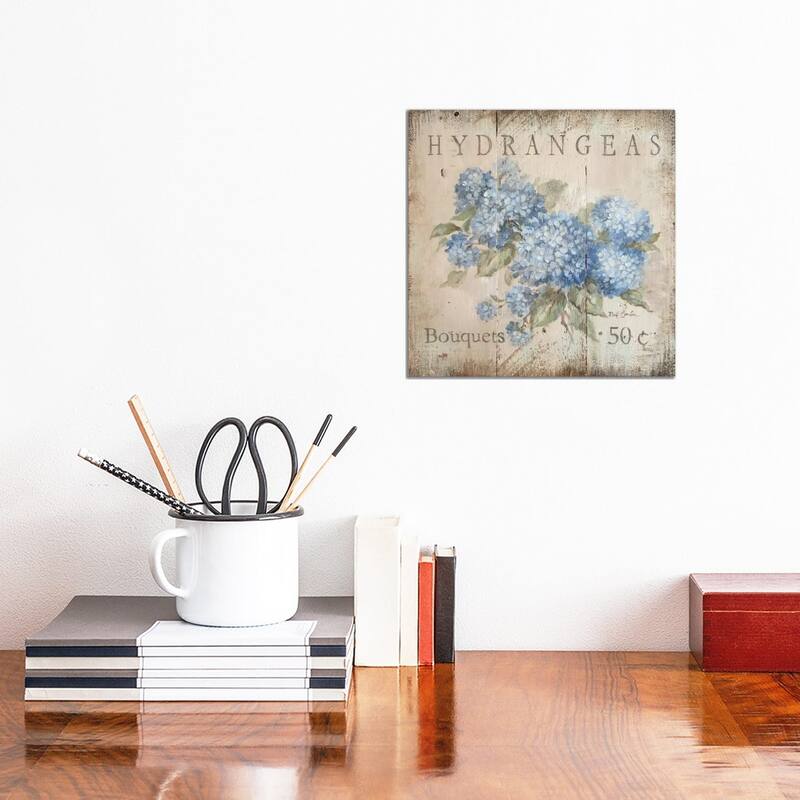 iCanvas "Hydrangeas Bouquets (50 Cents)" by Debi Coules Canvas Print - 12x12x1.5