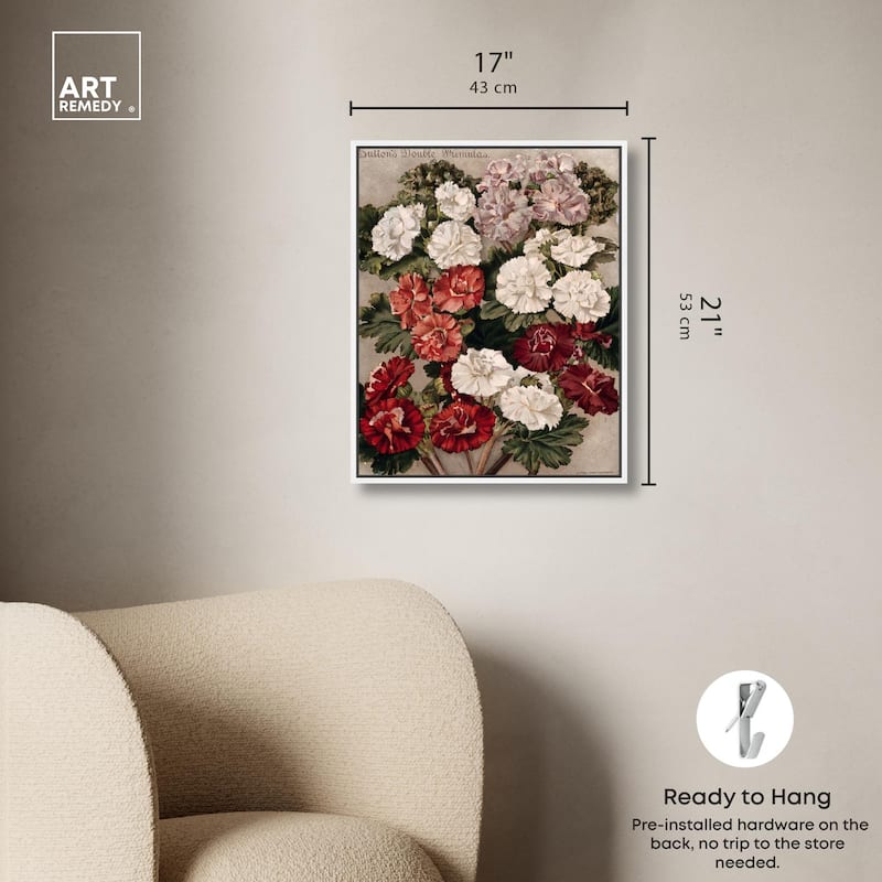 Flowered Primulas Canvas by Art Remedy