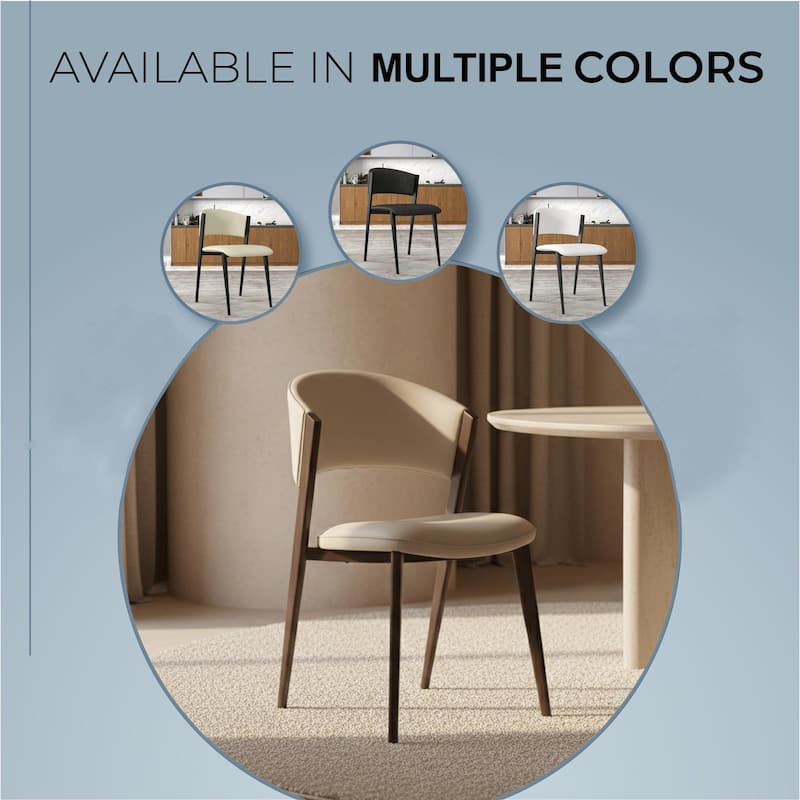 Aspen Modern Industrial Dining Chair with Metal Spindle Back & Premium Leather Seat – Urban Minimalist Side Chair