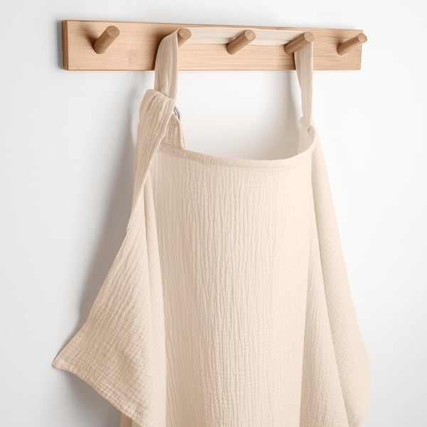 slide 2 of 6, Muslin Nursing Cover, Soft Baby Nursing Scarf by Comfy Cubs Sand