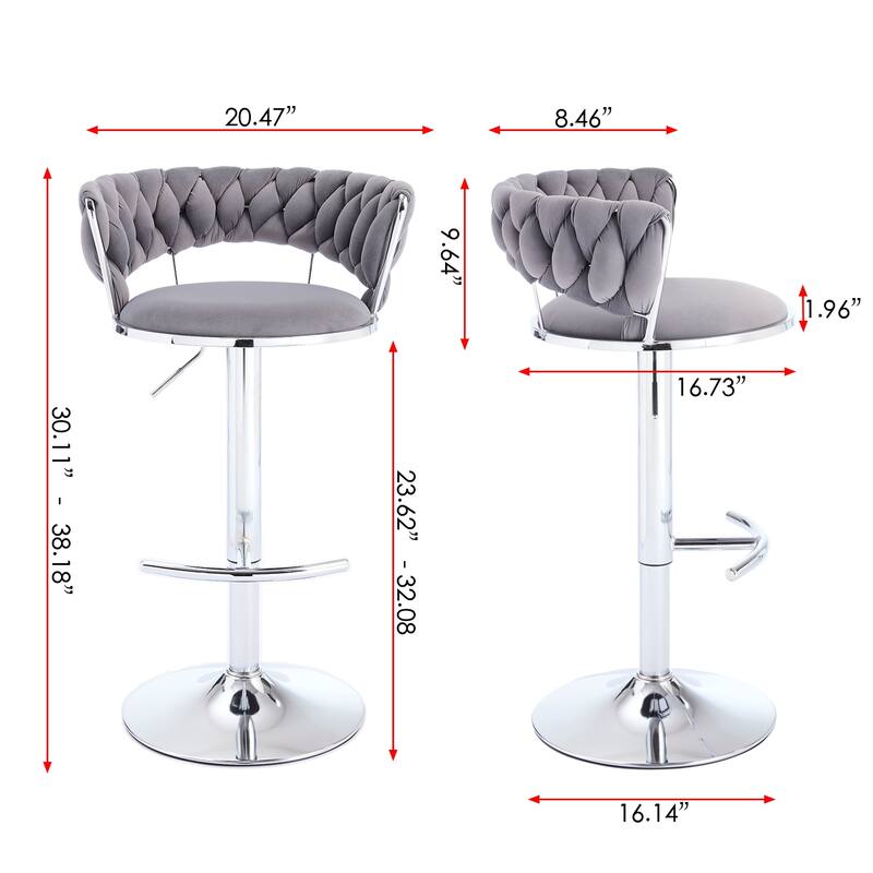 Ostweer Furniture Cream Swivel Simple Bar Stool Set of 2
