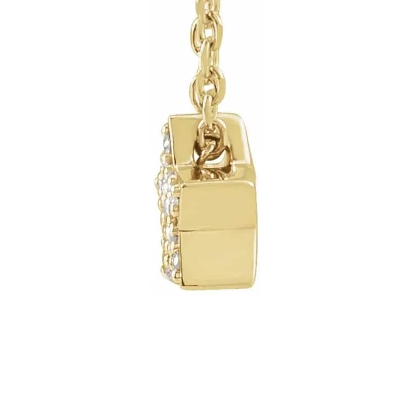 Dainty Diamond Star Pendant in White, Yellow, or Rose Gold Necklace