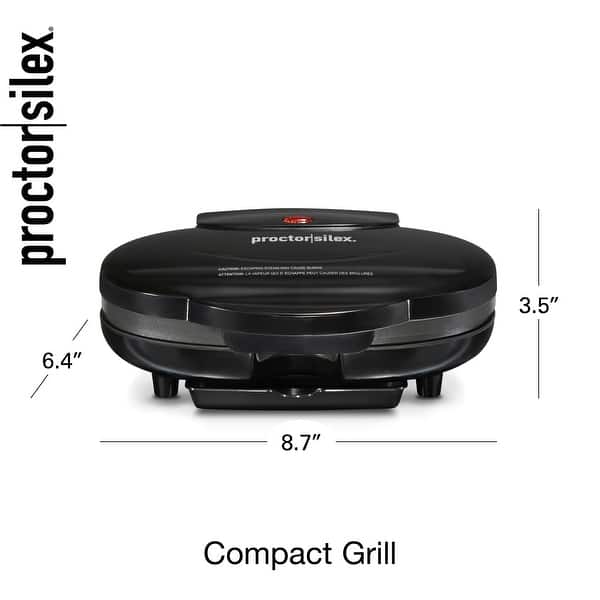 Proctor Silex Black Compact Electric Grill