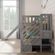 preview thumbnail 8 of 39, Max and Lily Classic Low Bunk with Stairs and Easy Slide