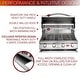 preview thumbnail 7 of 10, 7ft. Stone Veneer Gas Grill Island in Stainless with 4-Burner Propane
