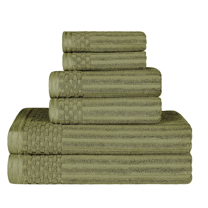 Superior Soho Ribbed Cotton 6-Piece Assorted Towel Set