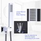 preview thumbnail 30 of 39, LED 4-Way Complete Rain and Waterfall Shower System with 3 body Jets and High-pressure Handheld, Ceiling Mounted