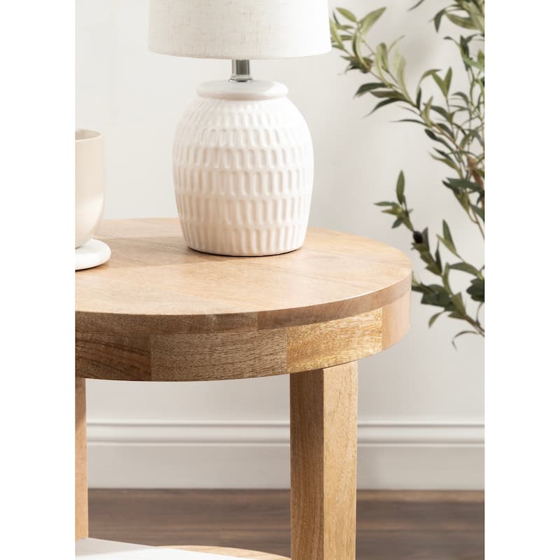 Kate and Laurel Talcott Round Wood Side Table