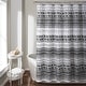 preview thumbnail 1 of 8, Lush Decor Hygge Geo Shower Curtain Black & White