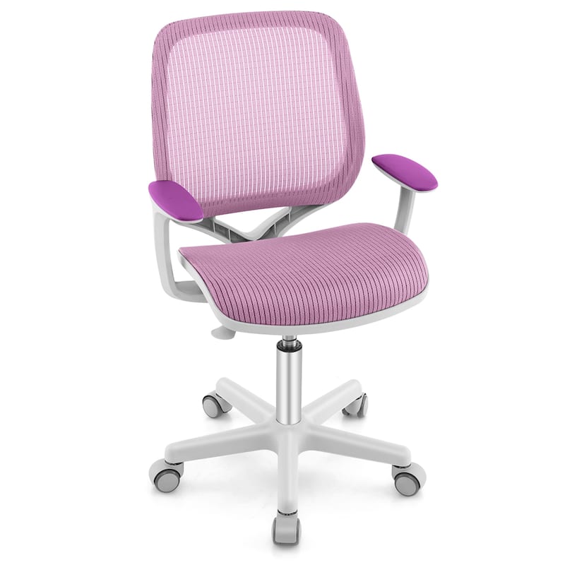 Costway Kids Desk Armchair Swivel Mesh Children Computer Chair with - See Details