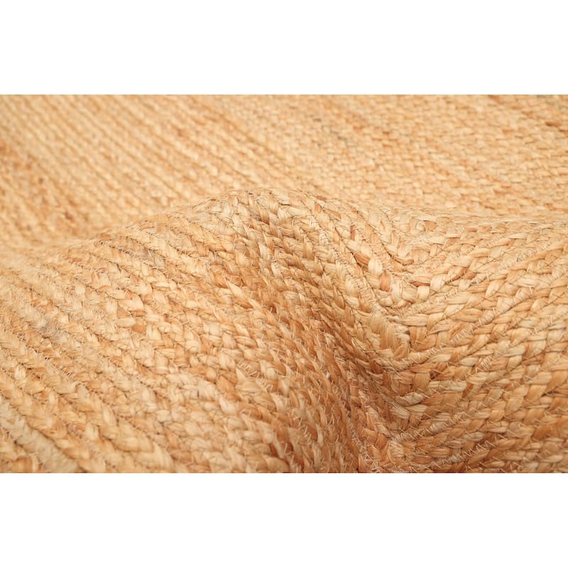 ECARPETGALLERY Braided Weave Palas Denizli Tan Jute Rug - 2'7 x 6'6