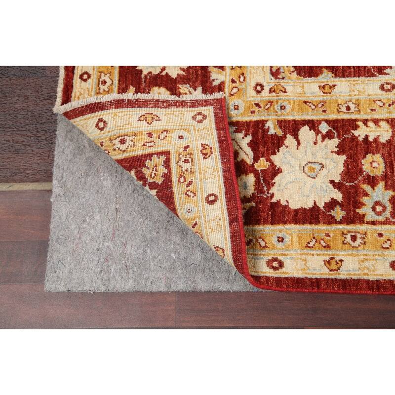 Vegetable Dye Floral Chobi Peshawar Area Rug Hand-knotted Wool Carpet - 9'1" x 12'0"