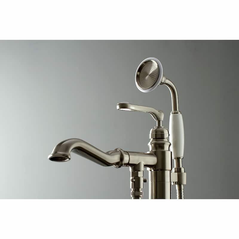 Royale Freestanding Tub Faucet with Hand Shower in Brushed Nickel