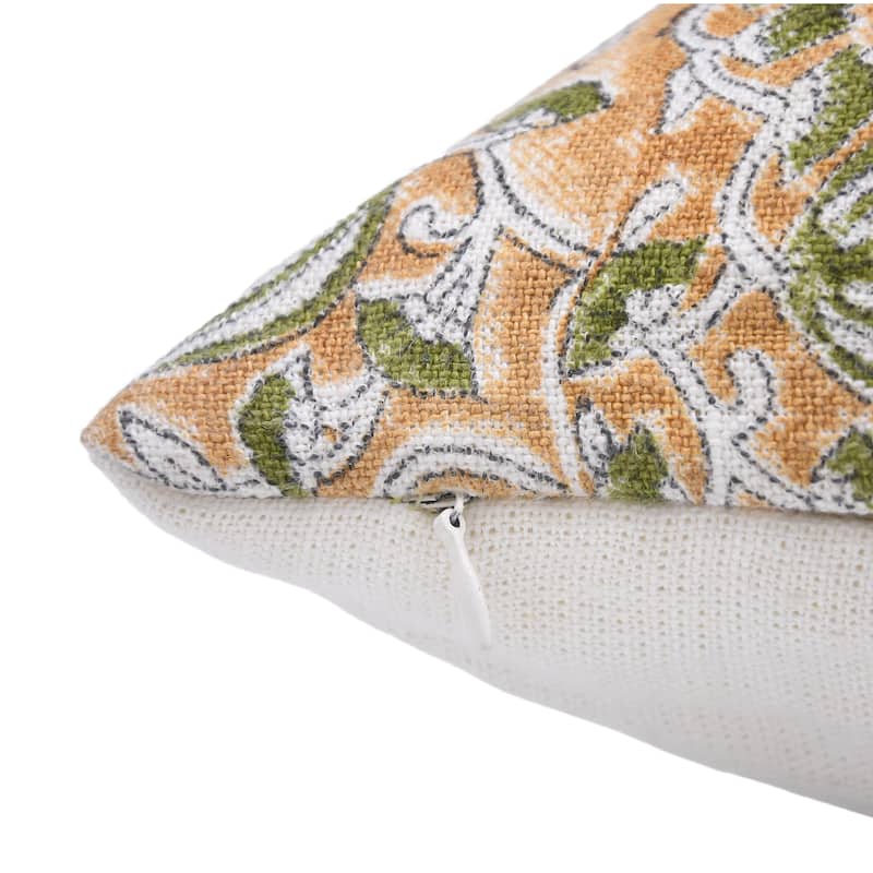 Fabdivine Linen Farmhouse Block print pillow Cover